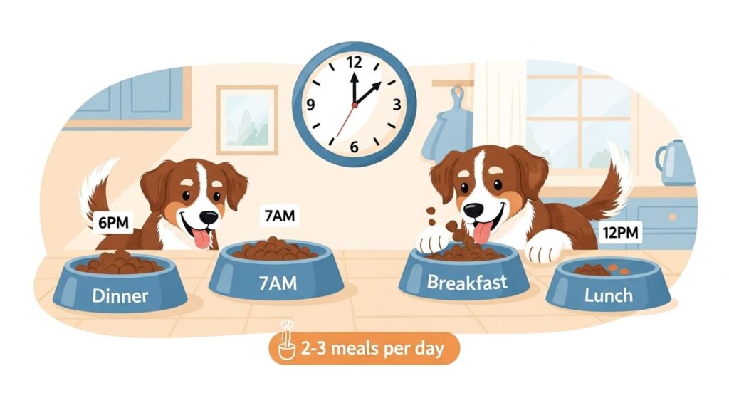 ¿Cuántas veces al día debe comer un perro?