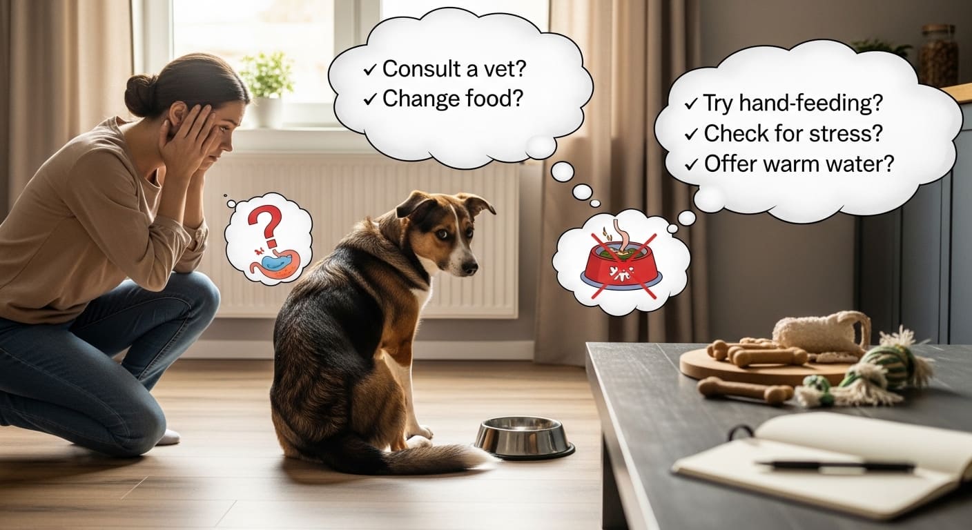 ¿Qué hacer si mi perro no quiere comer?