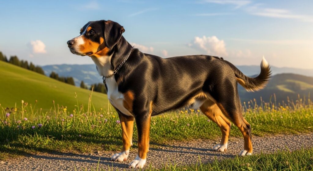 Perro entlebucher mountain dog