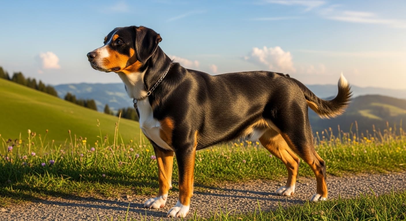 Perro entlebucher mountain dog