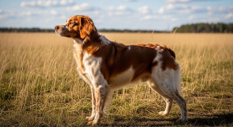 Perro spaniel bretón