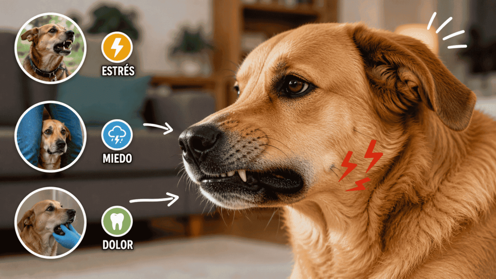 ¿Por qué mi perro aprieta la mandíbula?
