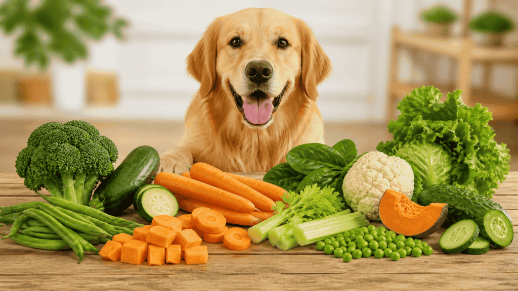Verduras y vegetales para perros