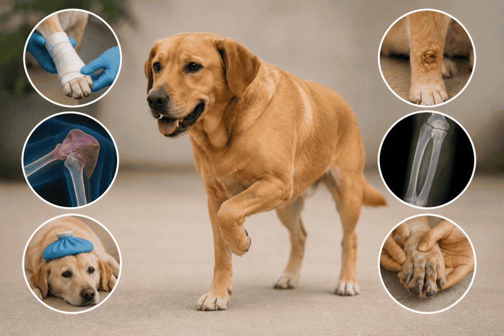 ¿Por qué mi perro camina en tres patas?