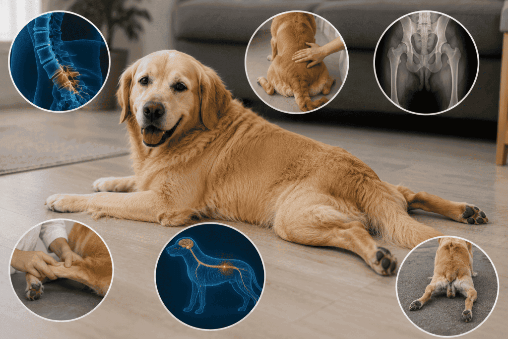 ¿Por qué mi perro no puede caminar con las patas traseras?