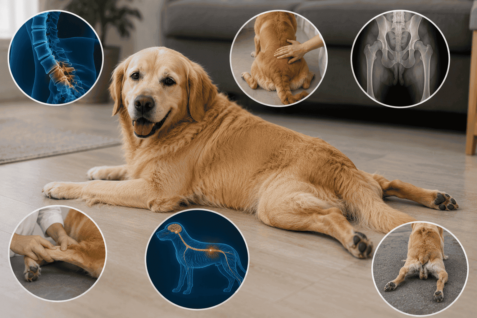 ¿Por qué mi perro no puede caminar con las patas traseras?