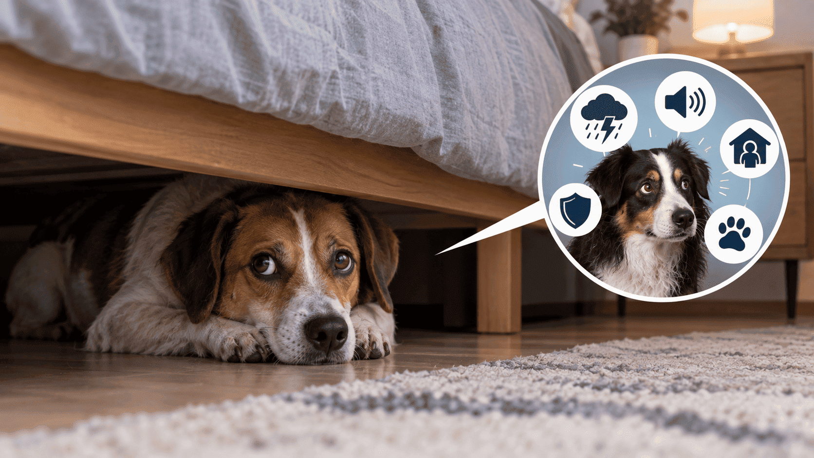 ¿Por qué mi perro se mete debajo de mi cama?
